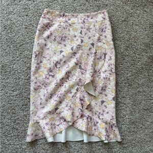 Anthropologie Floral Pink Skirt